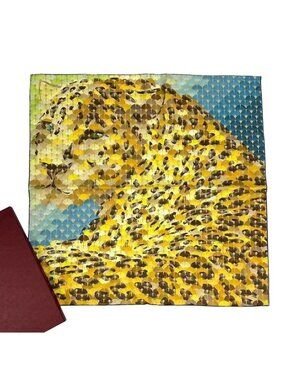 Cartier Scarf Tiger Square Yellow